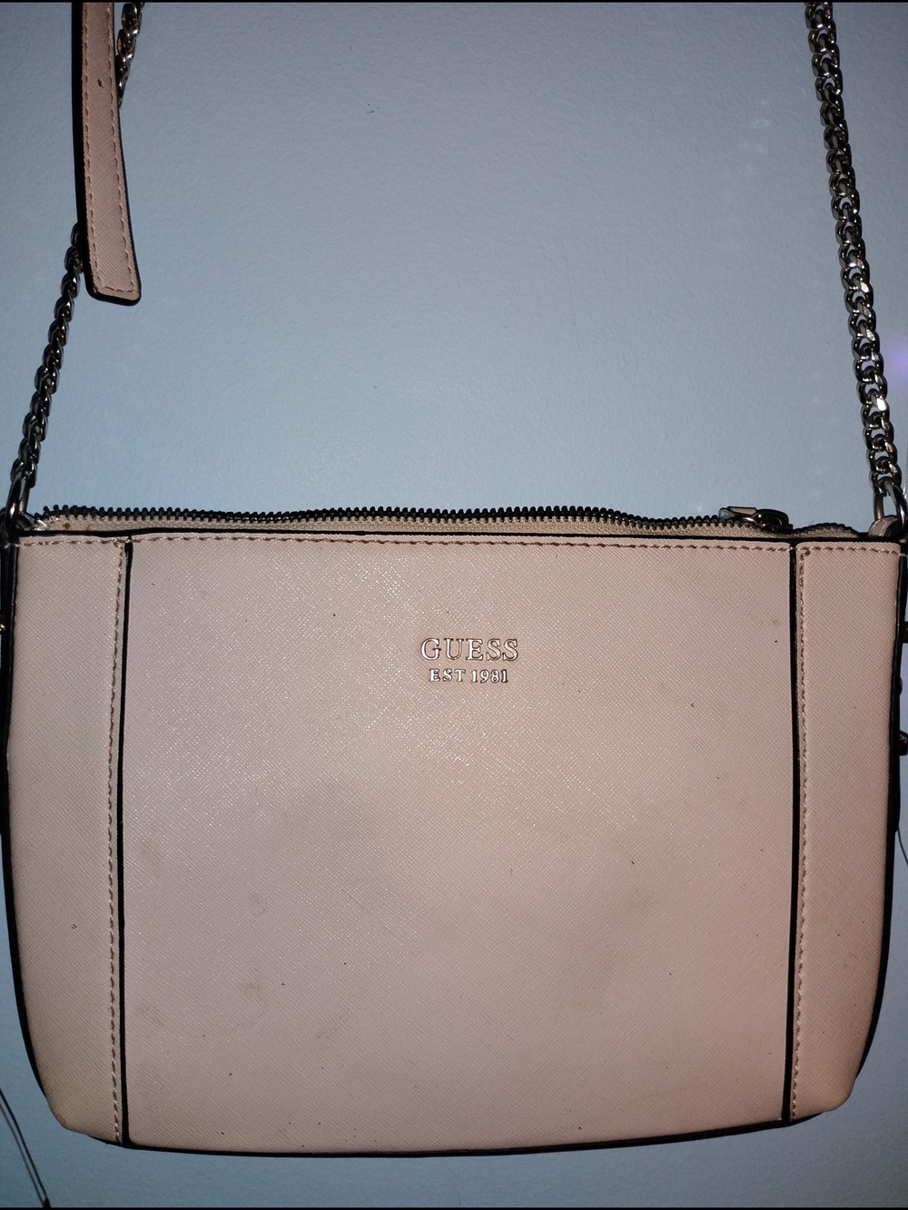 GUESS Blush Saffiano Crossbody Bag